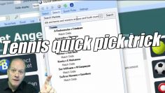 Betfair Tennis trading – Quick market selection trick
