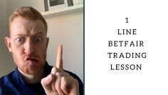 Betfair Trading One Line Lesson – Day 24 – Back and lay in running