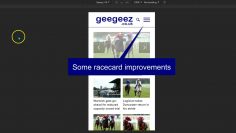 Geegeez Gold Racecard tweaks