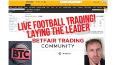 Live Betfair Football Trading – Laying the Team who is Winning