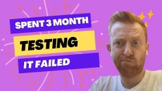 3 Months Of Testing Your Strategy to Find Its a DUD