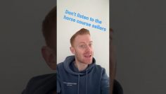 Don’t listen to the horse for courses peeps